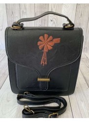 Vivace Black Windpomp Structured Handbag