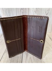 Vivace Chocolate Brown Genuine Leather Wallet with Clip