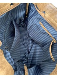 Vivace Beige Leather Look Tussle Handbag