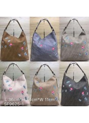 Vivace Grey Spring Blossom Tote Handbag