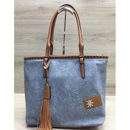 Vivace Blue Tussle Handbag