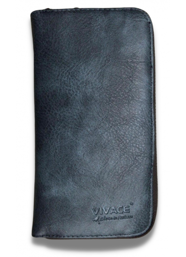 Vivace Imitation Leather Wallet - Steel Blue