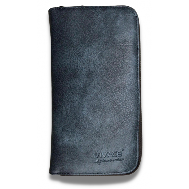 Vivace Imitation Leather Wallet - Steel Blue