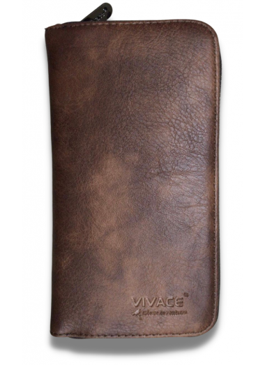 Vivace Imitation Leather Wallet - Dark Brown