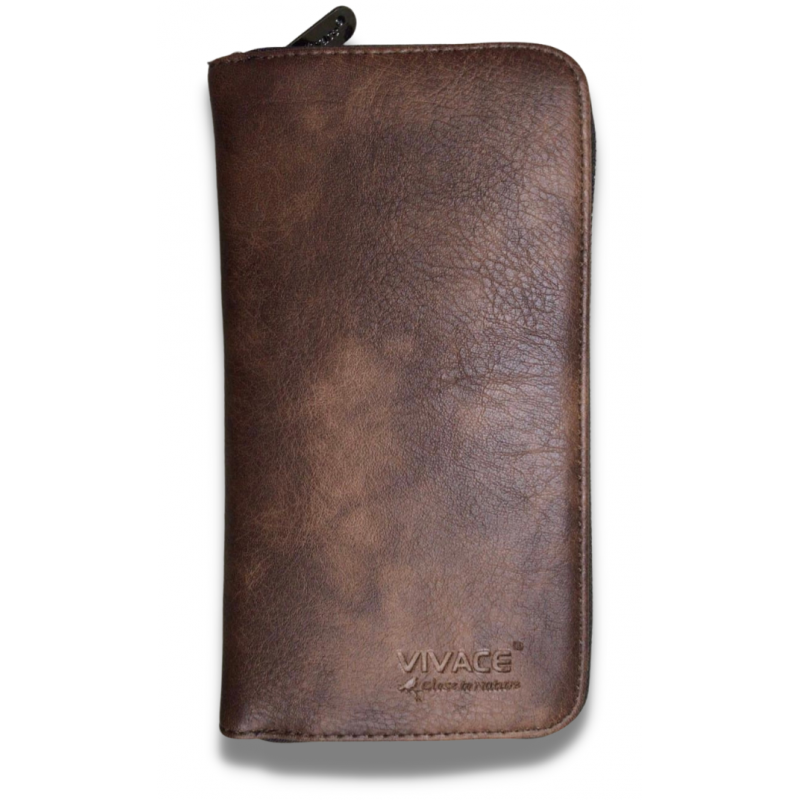 Vivace Imitation Leather Wallet - Dark Brown