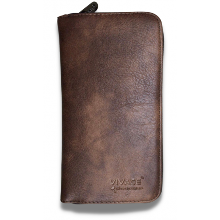 Vivace Imitation Leather Wallet - Dark Brown