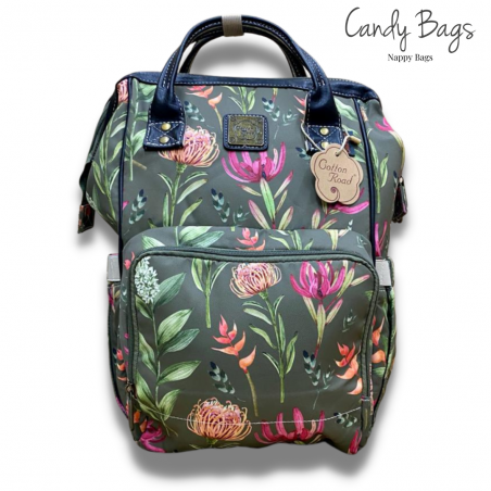 Cotton Road Green Floral Nappy Backpack