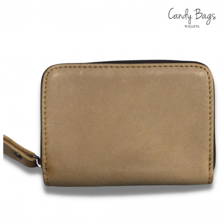 Vivace Genuine Leather Card Wallet - Beige