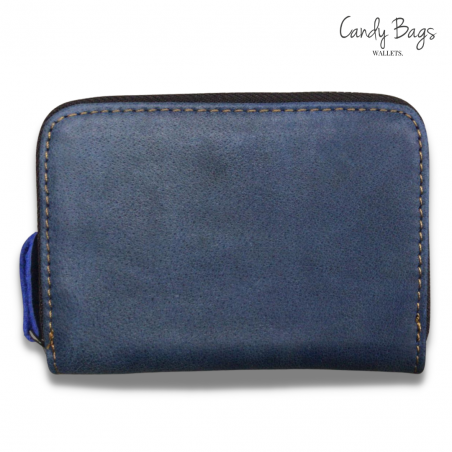 Vivace Genuine Leather Card Wallet - Blue