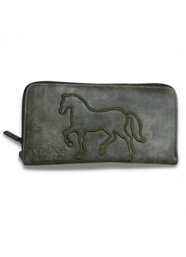 Horse Wallet, Imitation Leather - Green