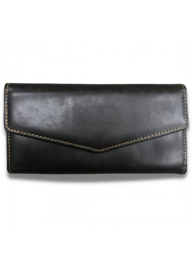 Vivace Genuine Leather Envelope Style Wallet - Dark Brown