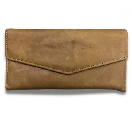 Vivace Genuine Leather Envelope Style Wallet - Sand