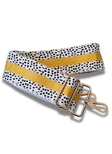 Bag Strap - Yellow Dalmatian Dot