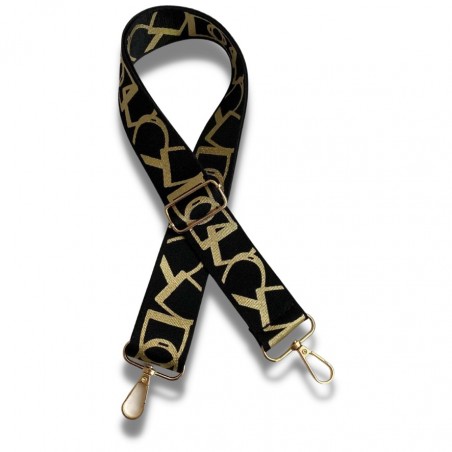 Bag Strap - Stylish Graphic Letters Black