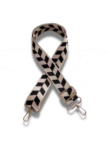 Bag Strap - Black Checkered Dovetail