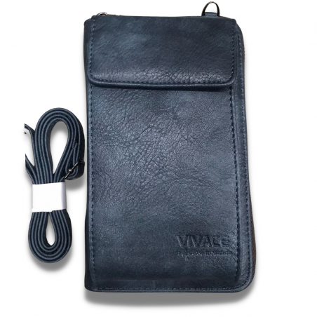 Vivace Cellphone Wallet with Strap - Blue