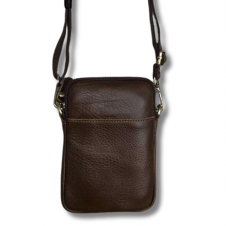 Vivace Genuine Leather Small Pouch Slingbag - Coffee Brown