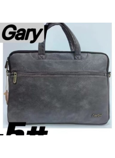 Cotton Road PU  Leather Laptop Bag - Grey