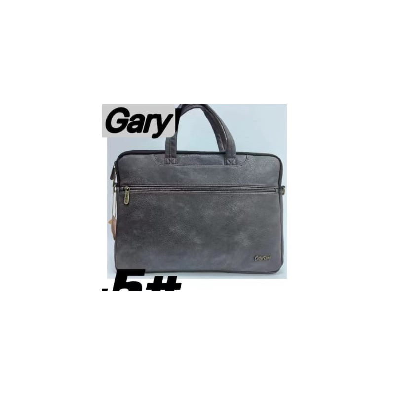 Cotton Road PU  Leather Laptop Bag - Grey