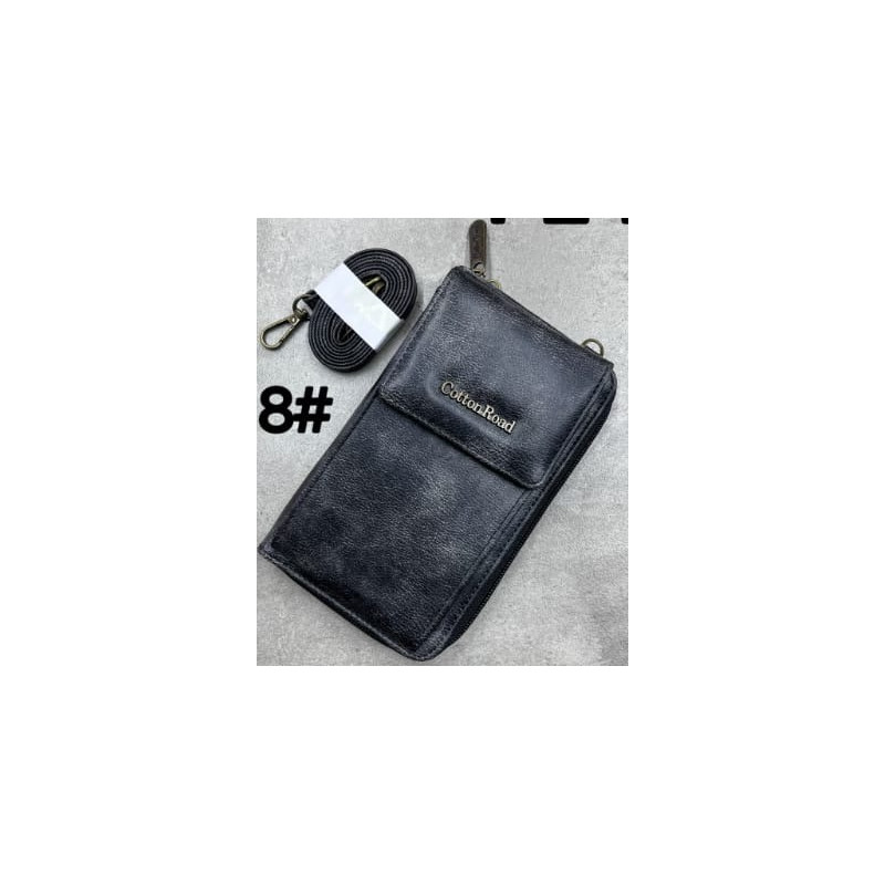 Cotton Road Wallet with Strap - Black