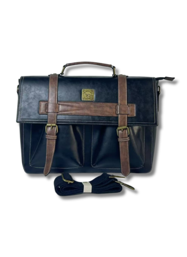 Cotton Road Double Pocket Laptop Bag - Black