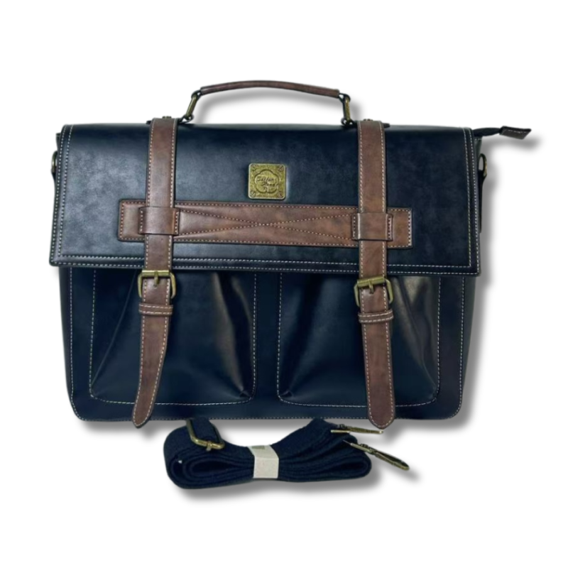Cotton Road Double Pocket Laptop Bag - Black