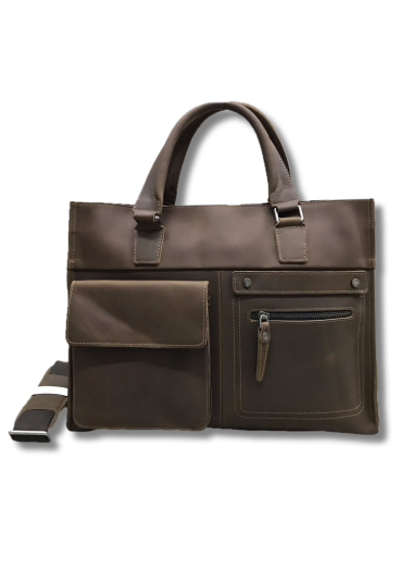 Vivace Genuine Leather Laptop Bag - Brown