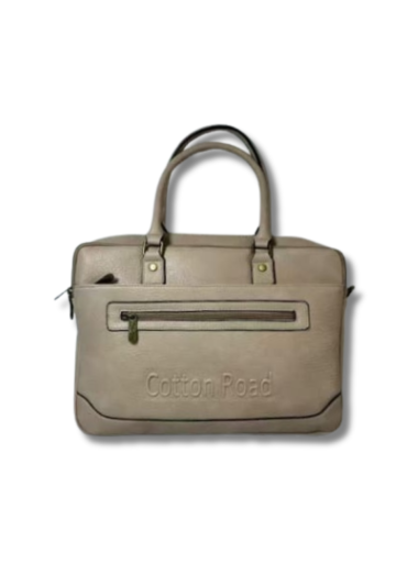 Cotton Road Double Pocket Laptop Bag - Beige
