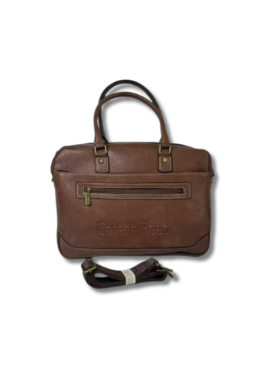Cotton Road Double Pocket Laptop Bag - Coffee