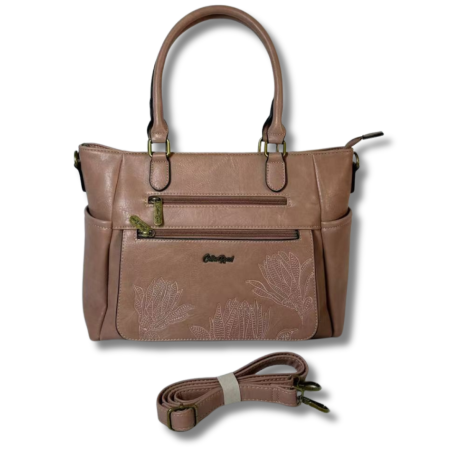 Cotton Road Double Front Zip Handbag - Pink