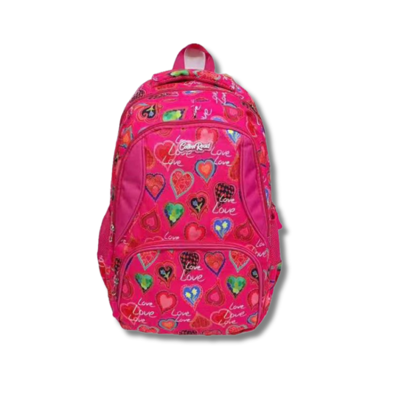 Cotton Road Kids Backpack - Pink Hearts