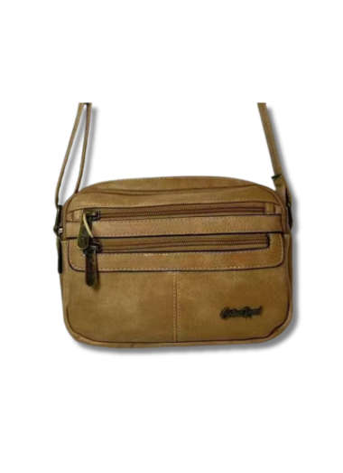 Cotton Road Double Front Zip Slingbag - Caramel