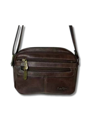 Cotton Road Double Front Zip Slingbag - Coffee