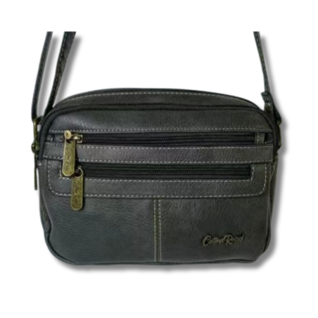 Cotton Road Double Front Zip Slingbag - Grey