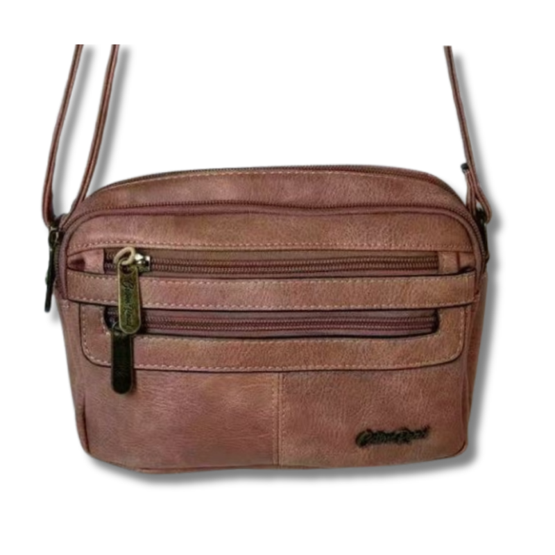 Cotton Road Double Front Zip Slingbag - Pink