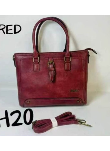 Cotton Road Triple Compartment Handbag - Red