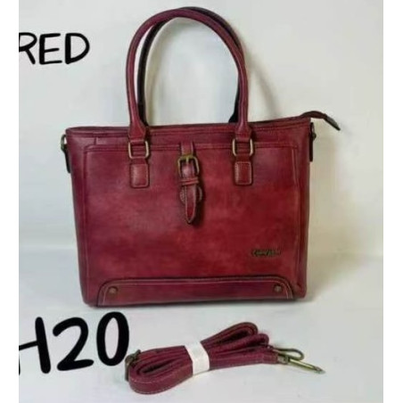 Cotton Road Triple Compartment Handbag - Red