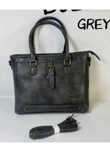 Cotton Road Triple Compartment Handbag - Grey