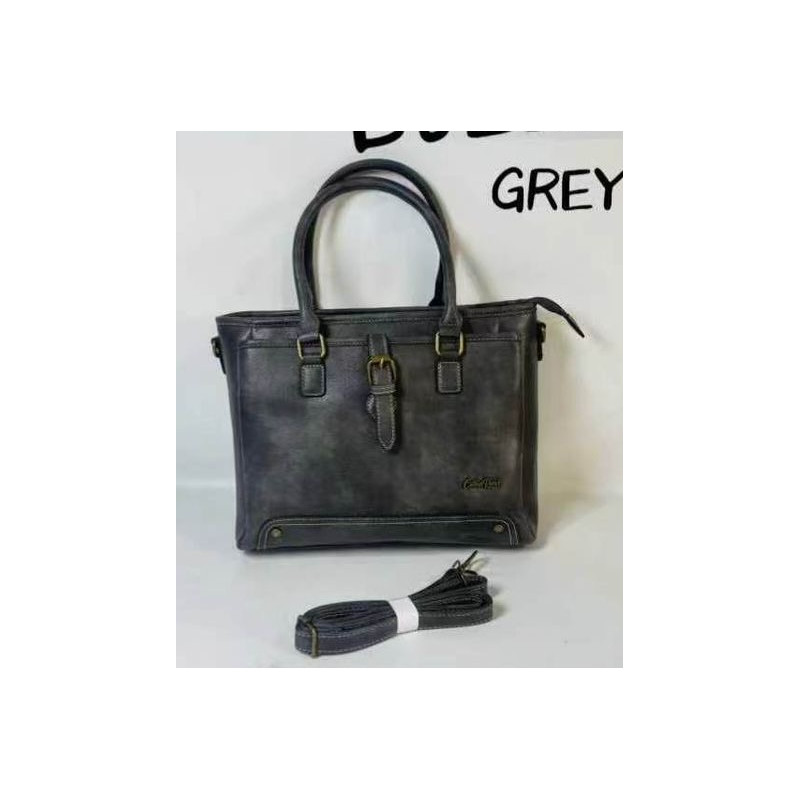 Cotton Road Triple Compartment Handbag - Grey