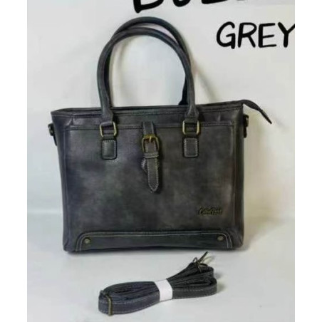 Cotton Road Triple Compartment Handbag - Grey