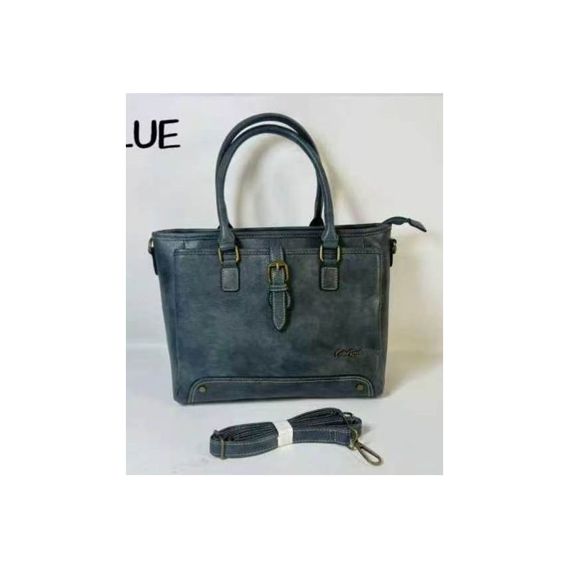 Cotton Road Triple Compartment Handbag - Blue