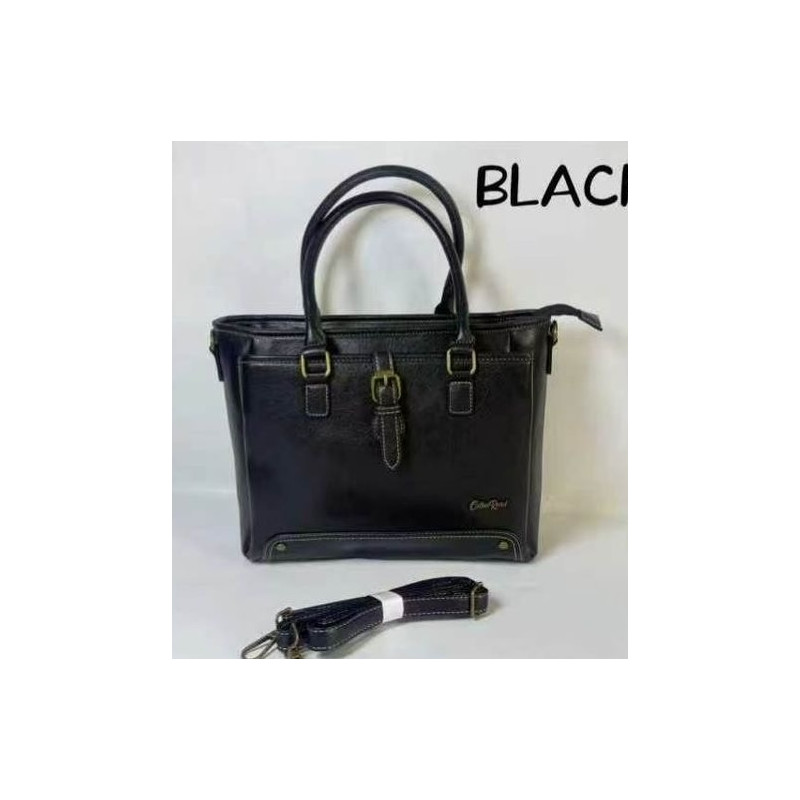 Cotton Road Triple Compartment Handbag - Black