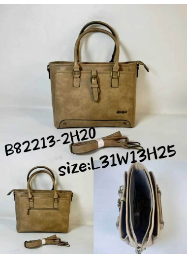 Cotton Road Triple Compartment Handbag - Khaki