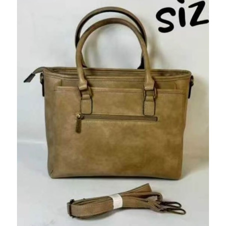 Cotton Road Triple Compartment Handbag - Khaki